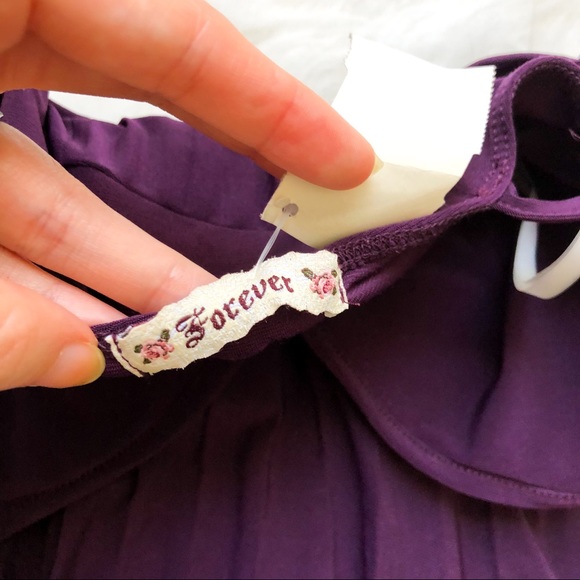 🎉SOLD🎉 Forever 21 Purple Going Out Spaghetti Strap Top - Picture 6 of 9
